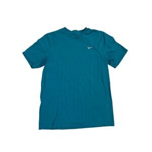 The Nike Tee Men's Teal Logo Short Sleeve Shirt Sz M 100% Cotton